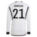 Prima Maglia Germania Mondiali 2022 Ilkay Gundogan 21 Manica Lunga